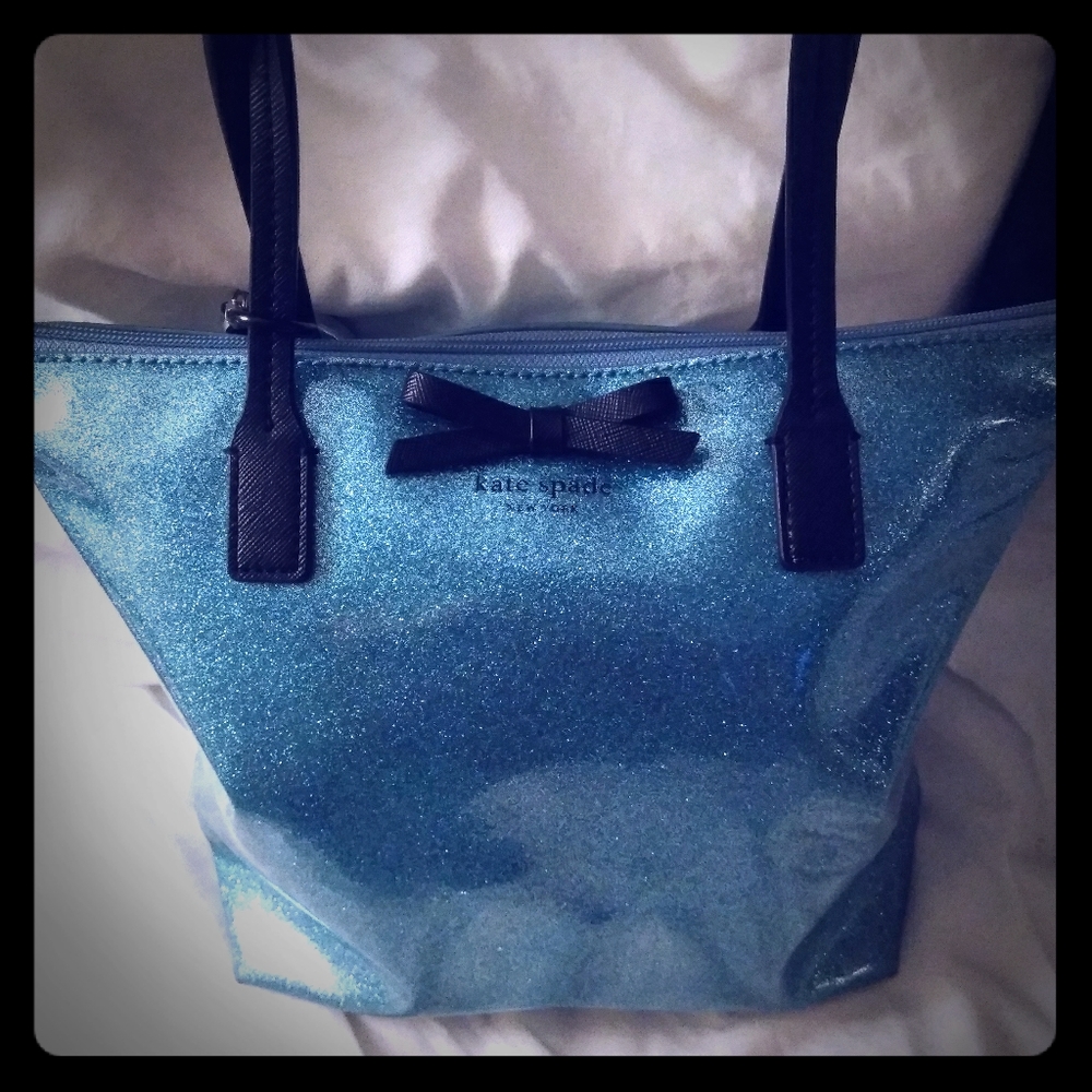 Kate spade blue glittery purse